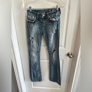 Miss me size 28 y2k holy jeans boot cut